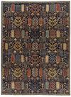 10x14 Navy and Multicolor Anatolian Traditional Rug