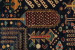 10x14 Navy and Multicolor Anatolian Traditional Rug