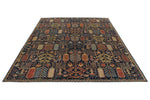 10x14 Navy and Multicolor Anatolian Traditional Rug