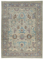 10x14 Gray and Light Blue Anatolian Traditional Rug