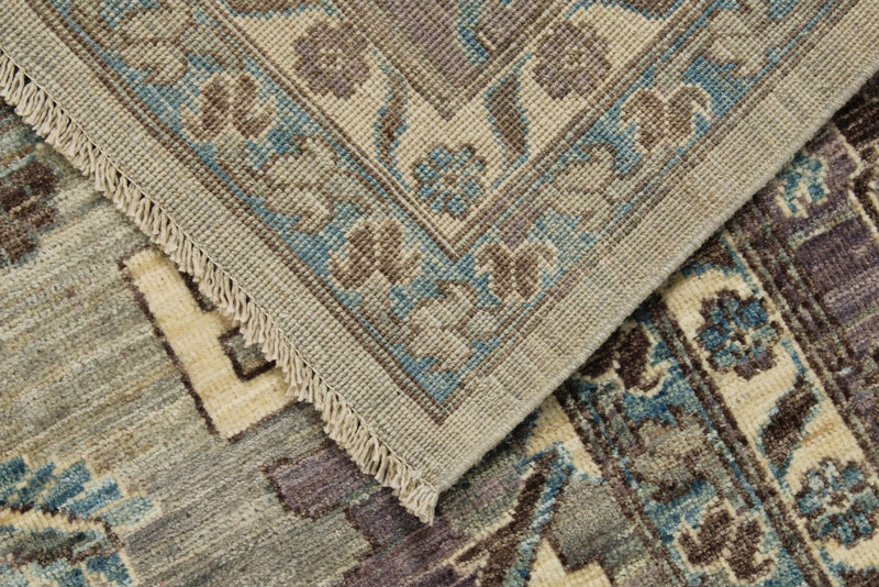 10x14 Gray and Light Blue Anatolian Traditional Rug