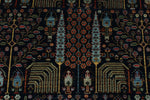 6x9 Navy and Blue Traditional Rug