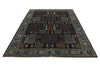6x9 Navy and Blue Traditional Rug