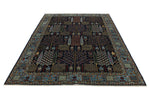 6x9 Navy and Blue Traditional Rug