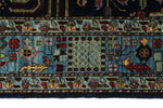 6x9 Navy and Blue Traditional Rug