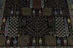 6x9 Navy and Blue Traditional Rug