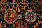 3x12 Navy and Multicolor Traditional Runner