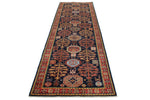 3x12 Navy and Multicolor Traditional Runner