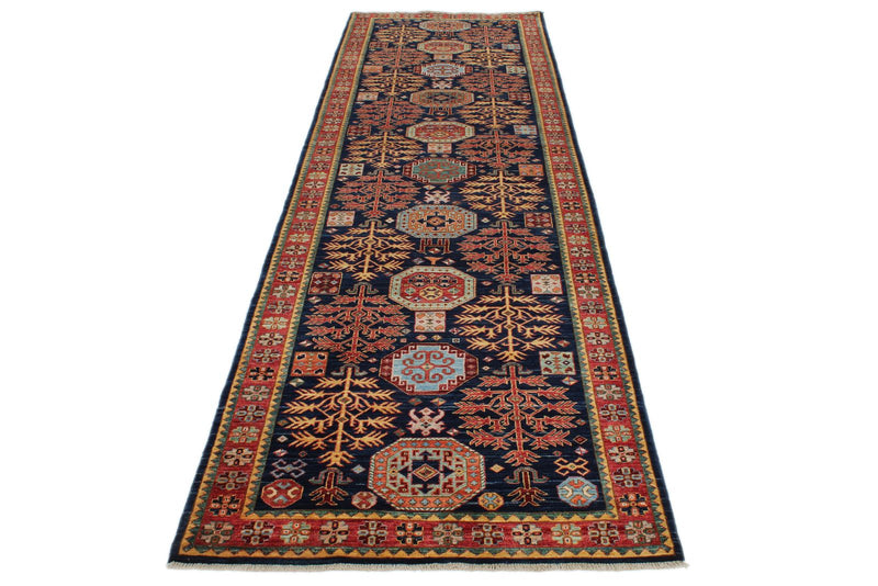 3x12 Navy and Multicolor Traditional Runner