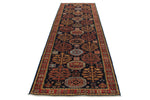 3x12 Navy and Multicolor Traditional Runner