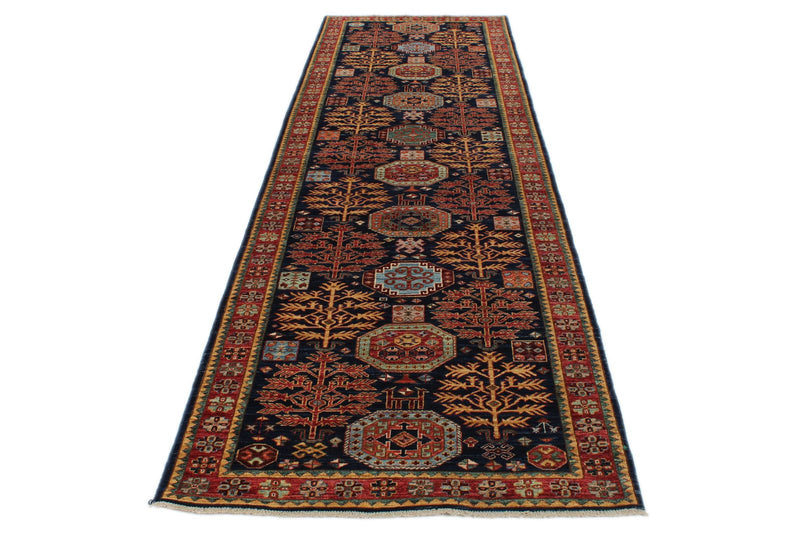 3x12 Navy and Multicolor Traditional Runner