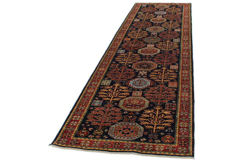 3x12 Navy and Multicolor Traditional Runner