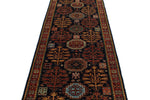 3x12 Navy and Multicolor Traditional Runner