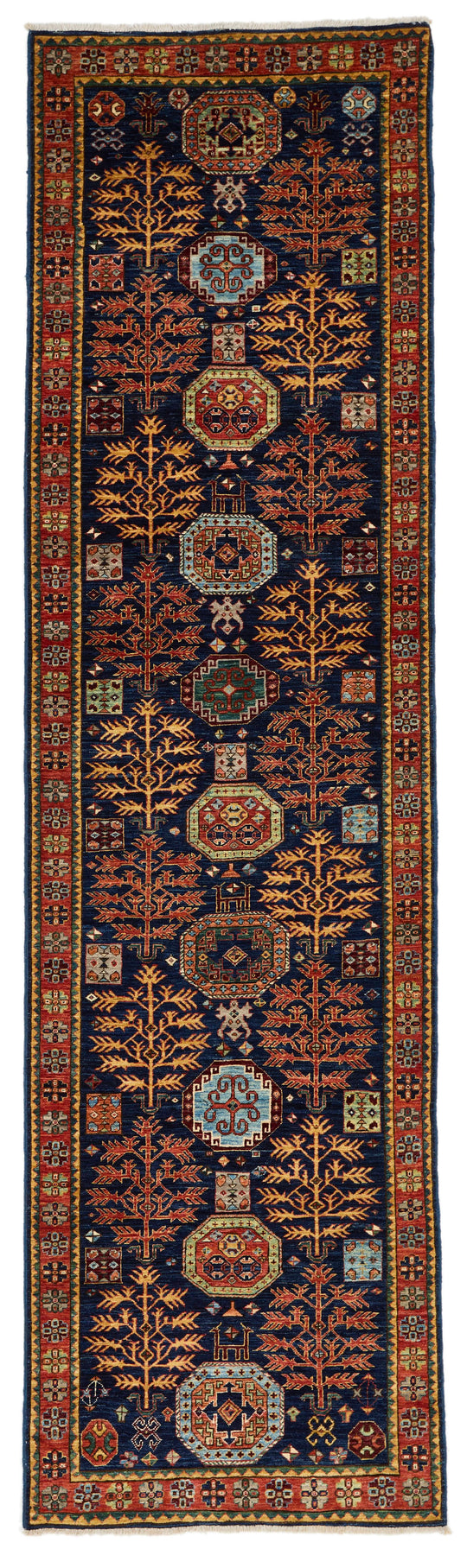 3x11 Navy and Multicolor Traditional Runner