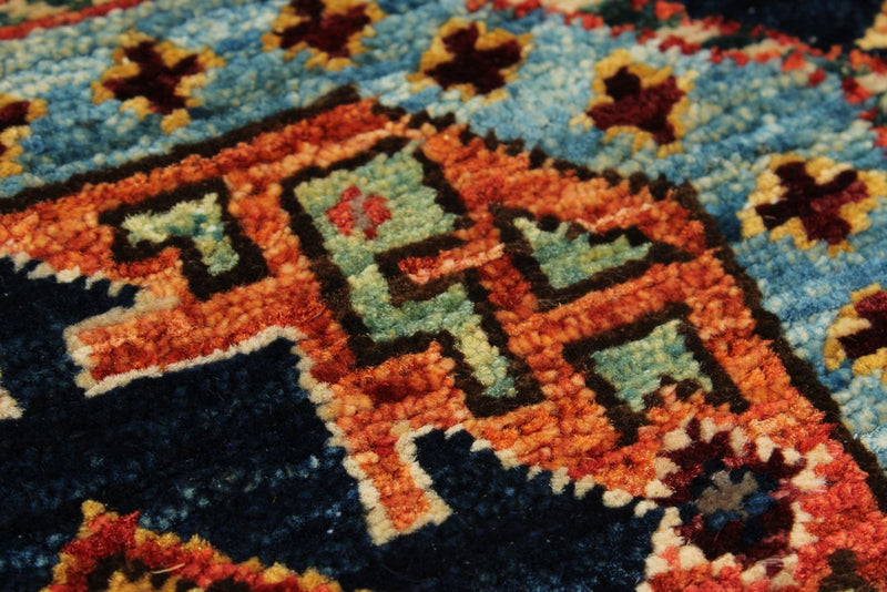 3x11 Navy and Multicolor Traditional Runner