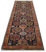 3x11 Navy and Multicolor Traditional Runner