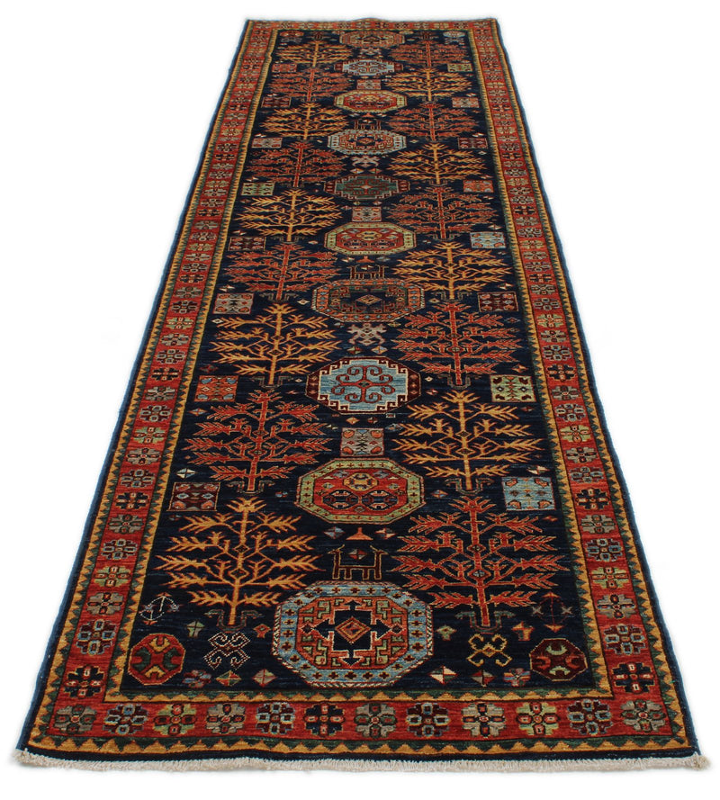 3x11 Navy and Multicolor Traditional Runner