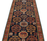 3x11 Navy and Multicolor Traditional Runner