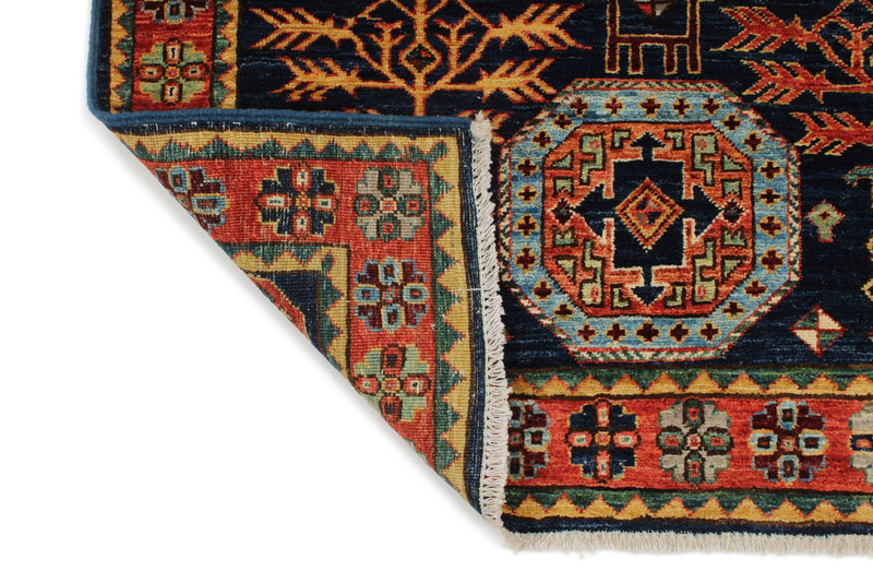 3x11 Navy and Multicolor Traditional Runner