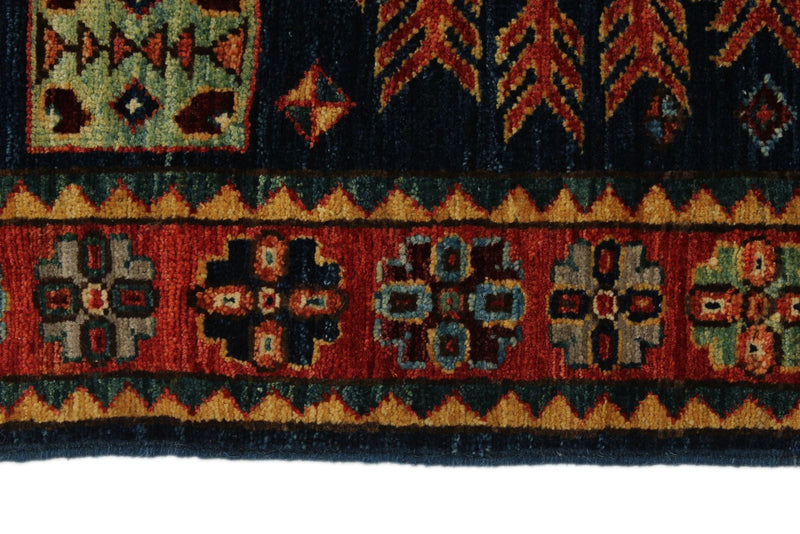 3x11 Navy and Multicolor Traditional Runner