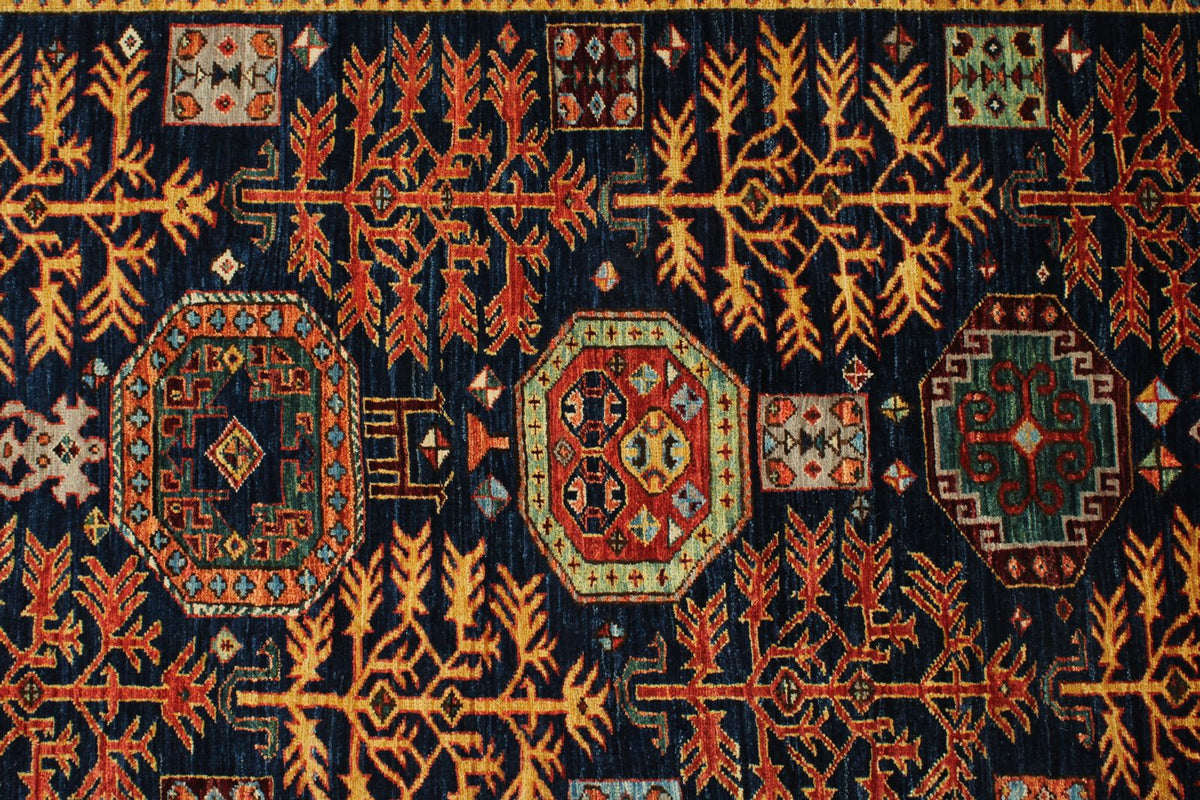 3x11 Navy and Multicolor Traditional Runner