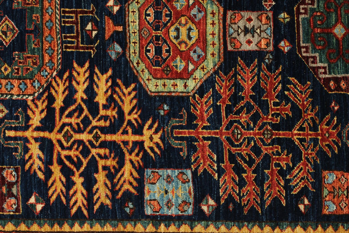 3x11 Navy and Multicolor Traditional Runner