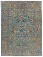 9x12 Light Blue and Light Purple Traditional Rug