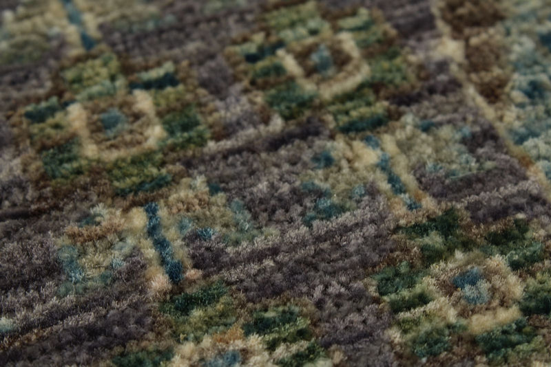 9x12 Light Blue and Light Purple Traditional Rug