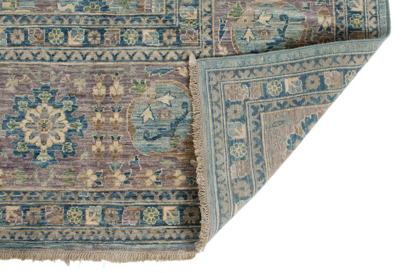 9x12 Light Blue and Light Purple Traditional Rug