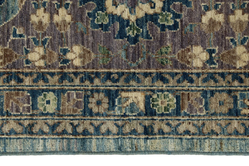 9x12 Light Blue and Light Purple Traditional Rug