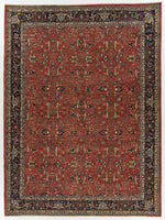 10x13 Rust and Navy Traditional Rug