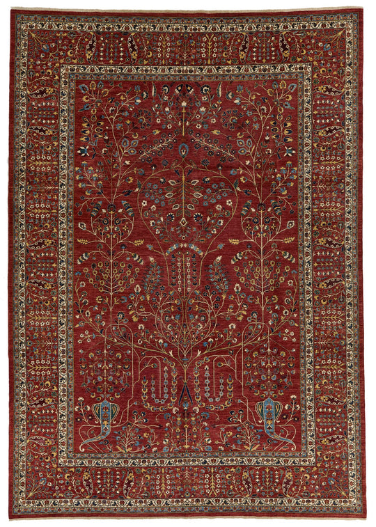 10x14 Rust and Multicolor Traditional Rug