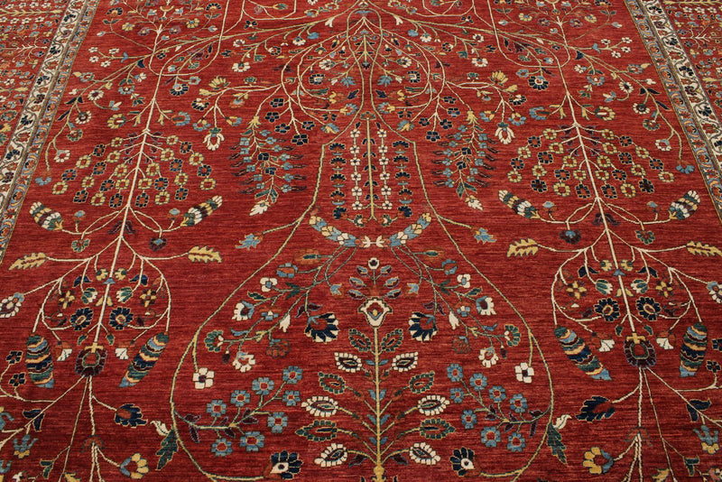 10x14 Rust and Multicolor Traditional Rug