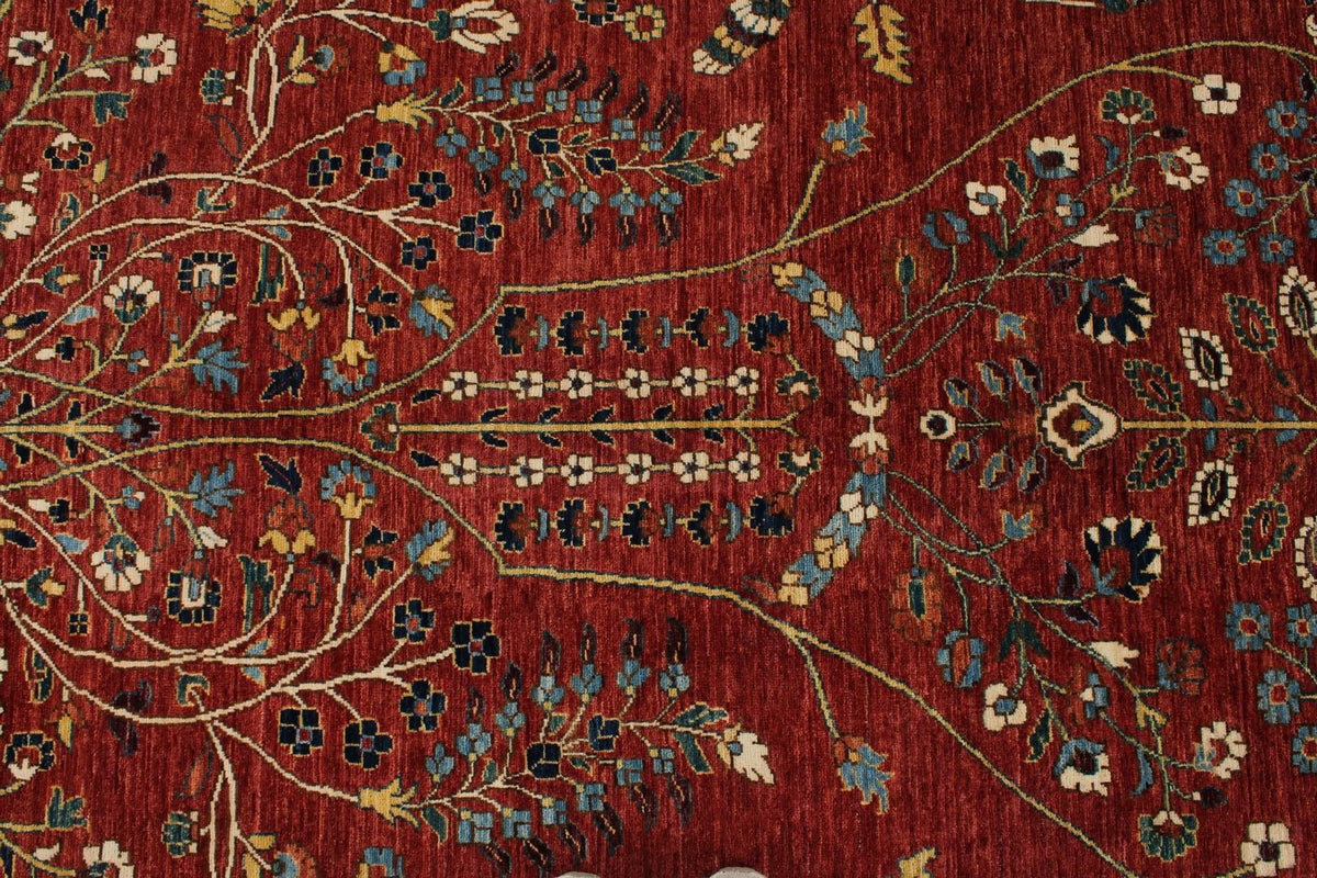 10x14 Rust and Multicolor Traditional Rug