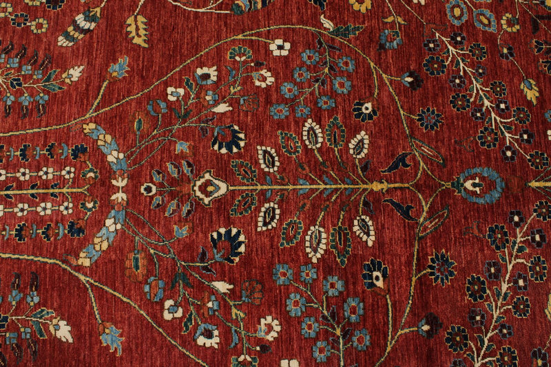 10x14 Rust and Multicolor Traditional Rug