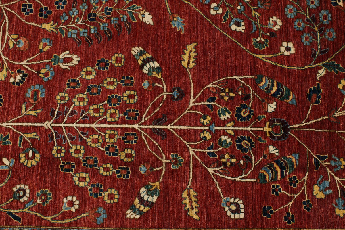 10x14 Rust and Multicolor Traditional Rug