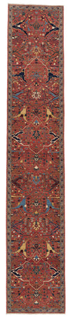 3x14 Rust and Multicolor Traditional Runner