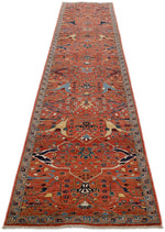 3x14 Rust and Multicolor Traditional Runner