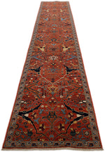 3x14 Rust and Multicolor Traditional Runner