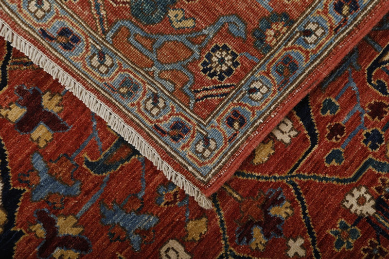 3x14 Rust and Multicolor Traditional Runner
