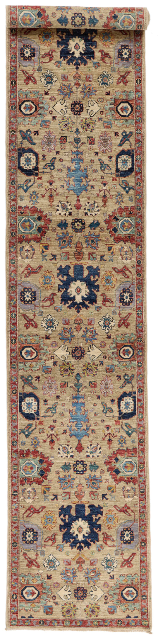 3x15 Camel and Multicolor Traditional Runner