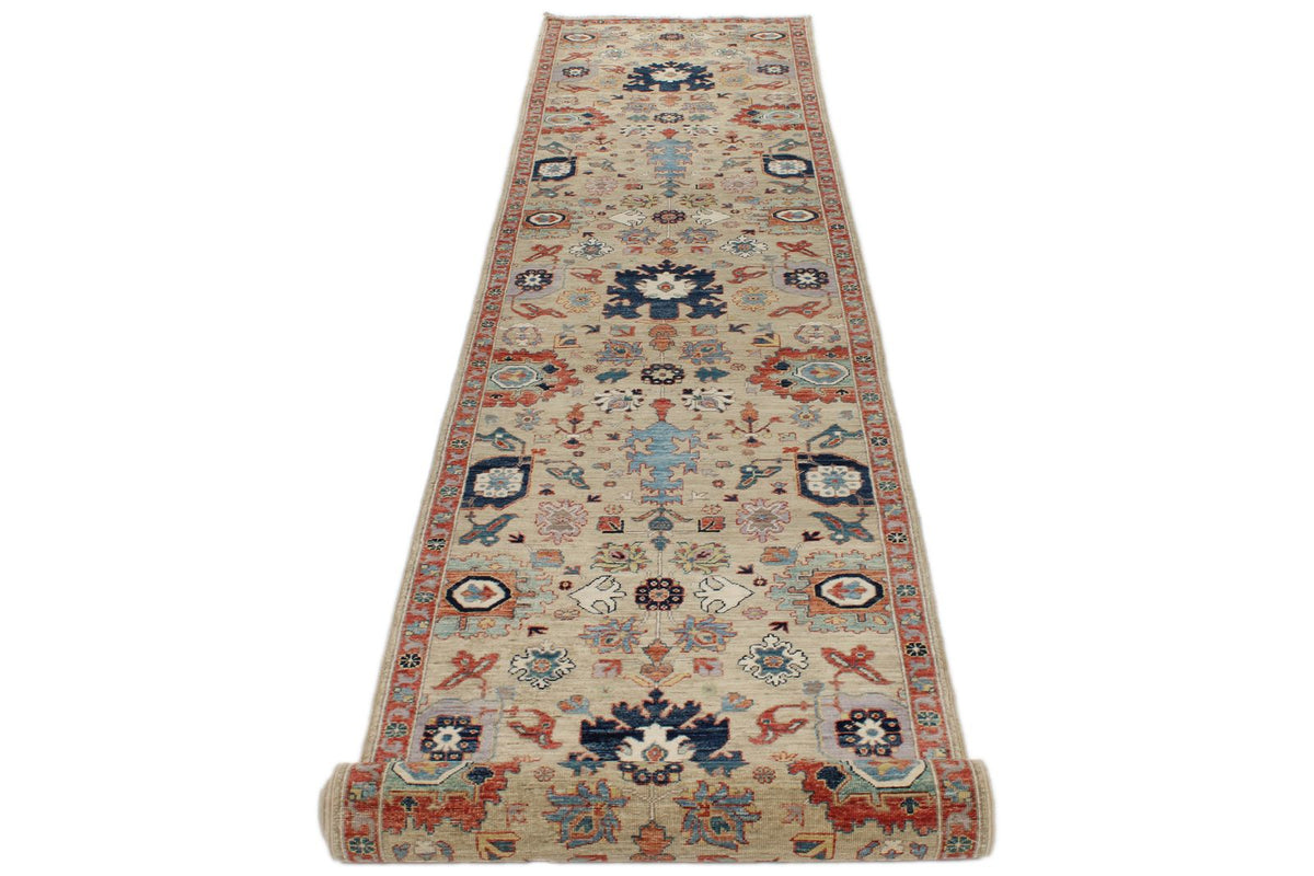 3x15 Camel and Multicolor Traditional Runner