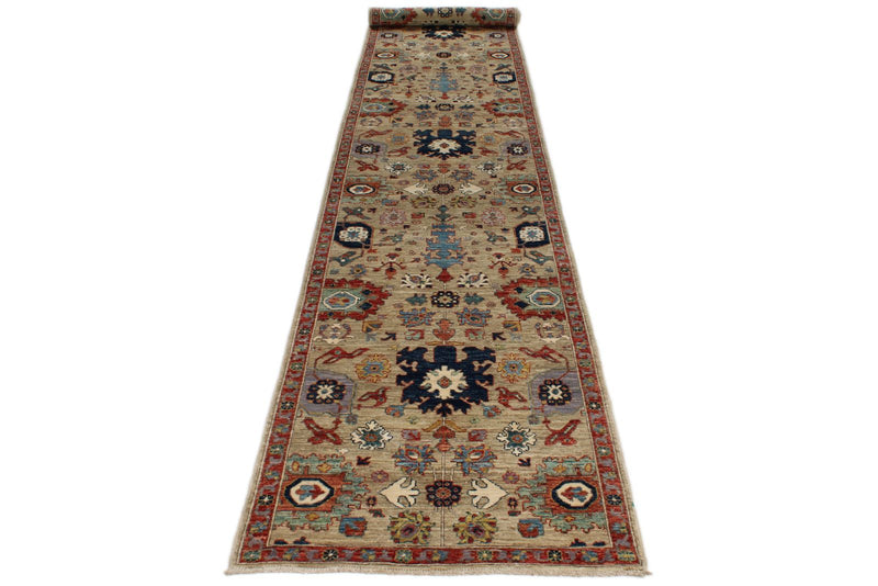 3x15 Camel and Multicolor Traditional Runner