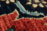 8x10 Navy and Multicolor Anatolian Traditional Rug