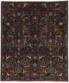 8x10 Navy and Multicolor Anatolian Traditional Rug