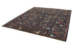8x10 Navy and Multicolor Anatolian Traditional Rug