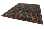 8x10 Navy and Multicolor Anatolian Traditional Rug