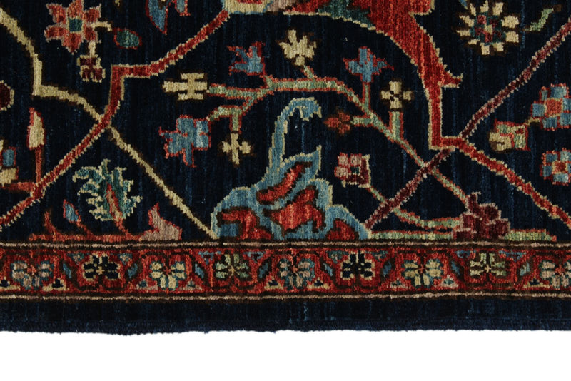 8x10 Navy and Multicolor Anatolian Traditional Rug