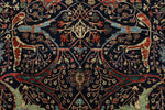 8x10 Navy and Multicolor Anatolian Traditional Rug