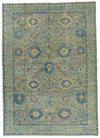 10x14 Gray and Blue Anatolian Traditional Rug